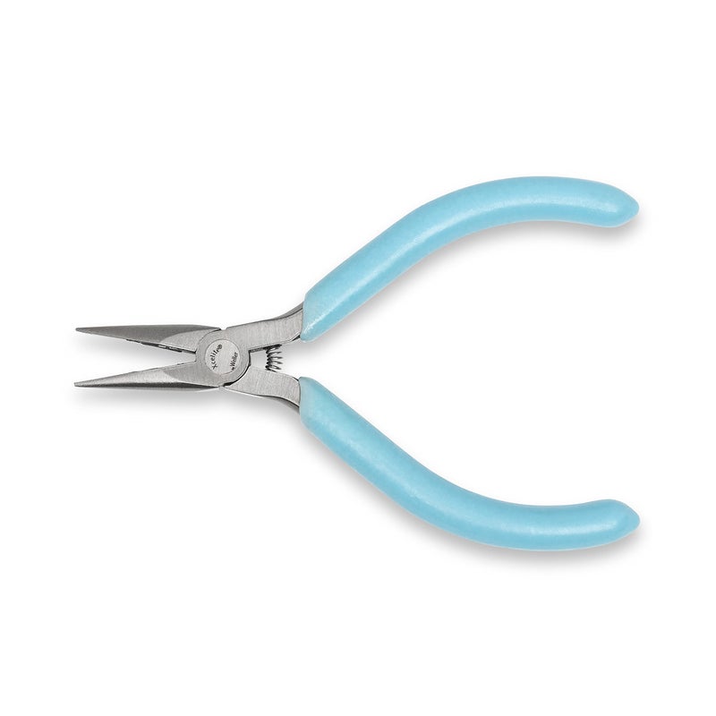 Xcelite Weller L4GN Xcelite 4" Sub-Miniature Needle Nose Plier with Light Blue Cushion Grip Handle - Image 1